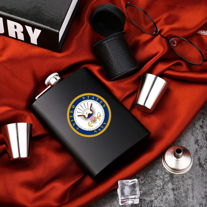 Military 🍾💋✨ Space Force Stainless Steel Hip Flask — 8 oz (Funnel Included)