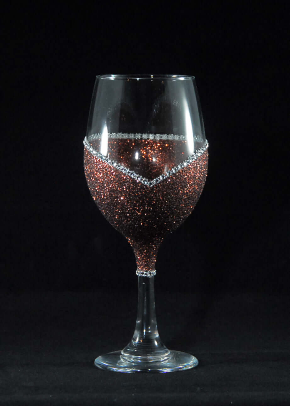 Ride Till I Die β Bling Glitter Glass Wine Glasses (Country Western Collection)