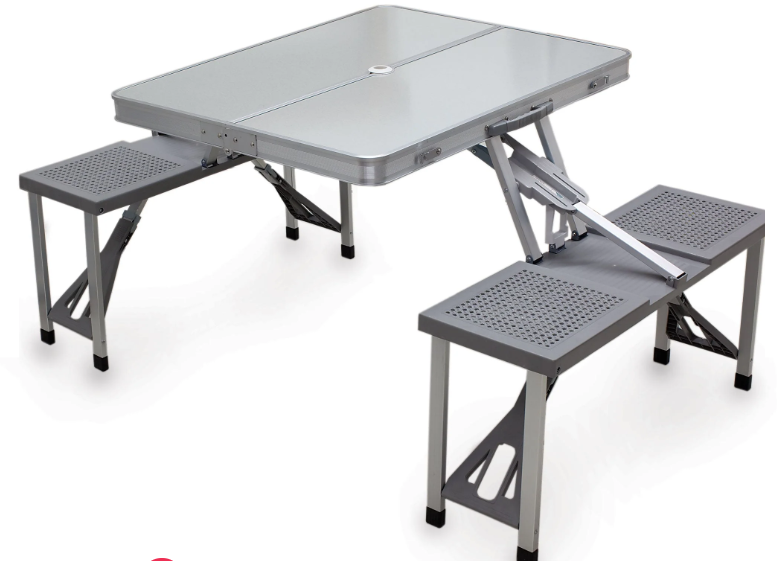 Aluminum Portable Picnic Table with Seats