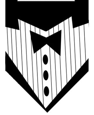 πΆπ€΅π Winey Bitches Co Tuxedo & Black Tie Doggie Bandana