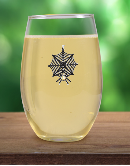 Spider and Web Magnetic Charm Tipsy Sip – Wildlife Collection