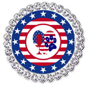 Winey Bitches Co Patriotic Monogram Tipsy Sip Magnectic Wine Charm Collection