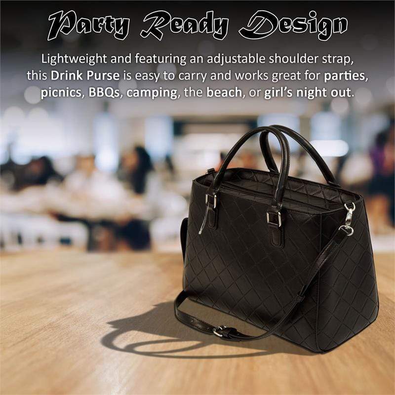 Accessories Winey Drink Purse in Black Quilted WineyBitchesCo