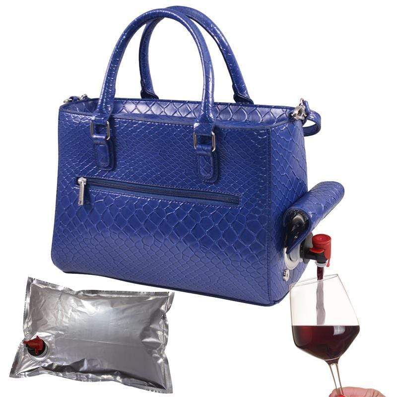 Accessories Winey Drink Purse in Blue Burmese WineyBitchesCo
