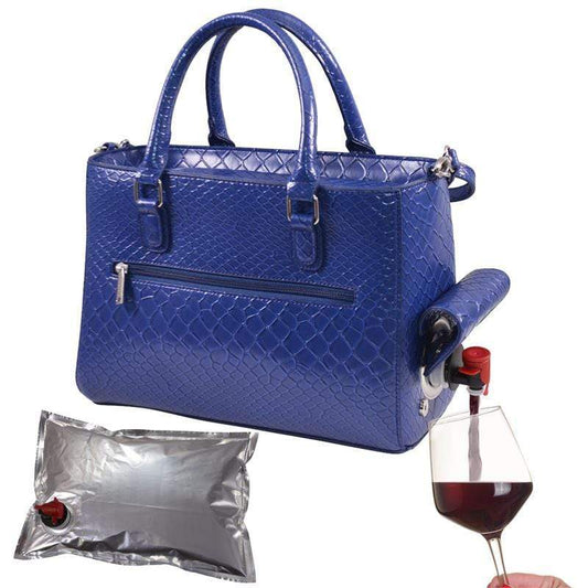 Accessories Winey Drink Purse in Blue Burmese WineyBitchesCo