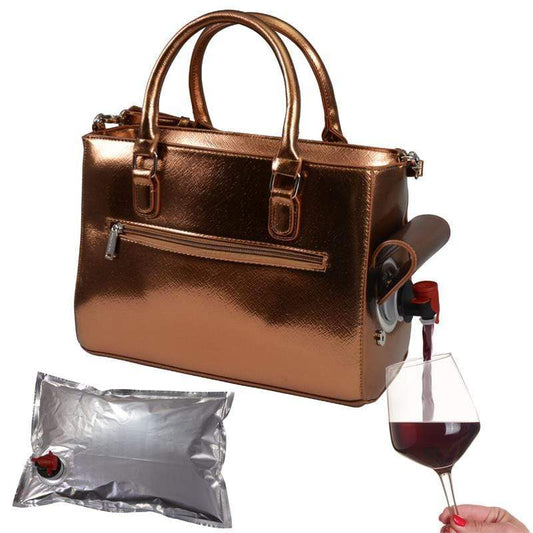 Accessories Winey Drink Purse in Bronze Birmingham WineyBitchesCo