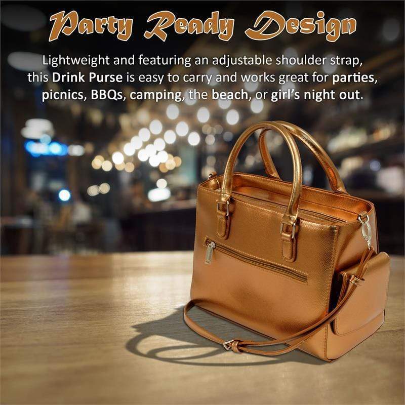 Accessories Winey Drink Purse in Bronze Birmingham WineyBitchesCo