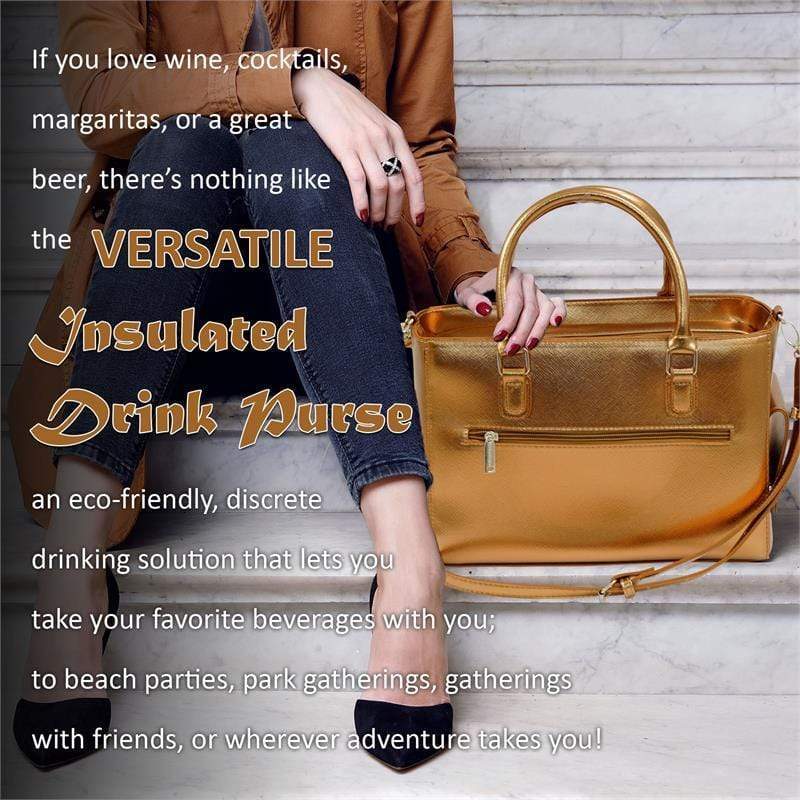 Accessories Winey Drink Purse in Bronze Birmingham WineyBitchesCo