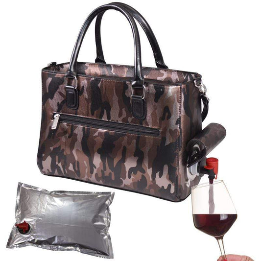 Accessories Winey Drink Purse in Camo Coffee WineyBitchesCo