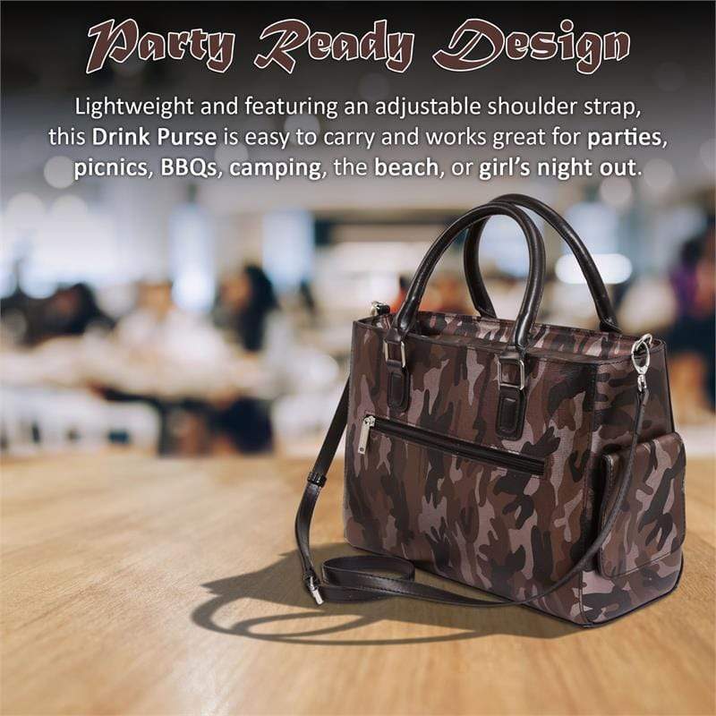 Accessories Winey Drink Purse in Camo Coffee WineyBitchesCo