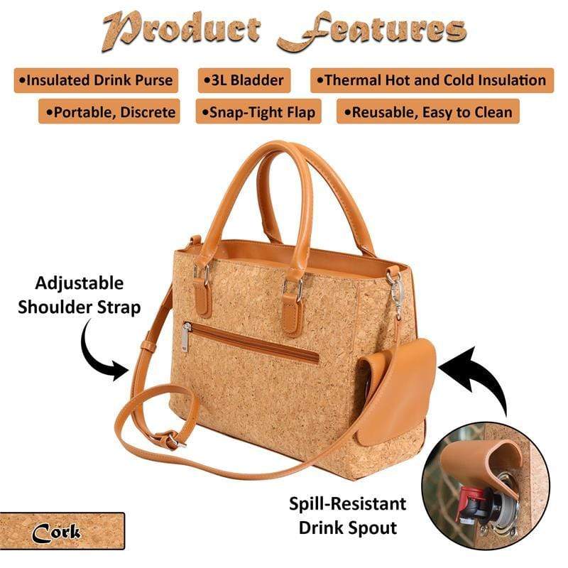 Accessories Winey Drink Purse in Cork Wine WineyBitchesCo