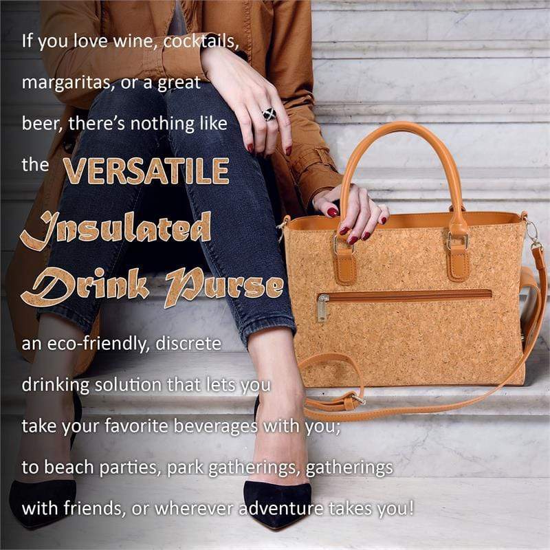 Accessories Winey Drink Purse in Cork Wine WineyBitchesCo