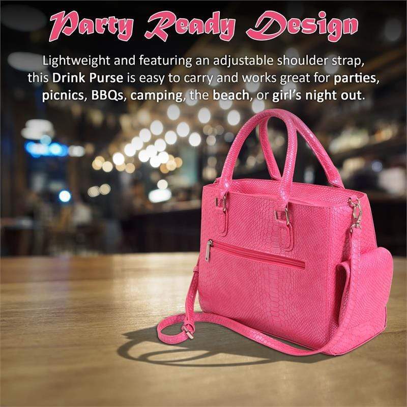 Accessories Winey Drink Purse in Pink Reptilian WineyBitchesCo