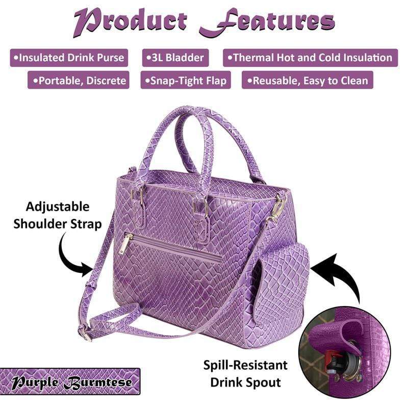 Accessories Winey Drink Purse in Purple Burmese WineyBitchesCo