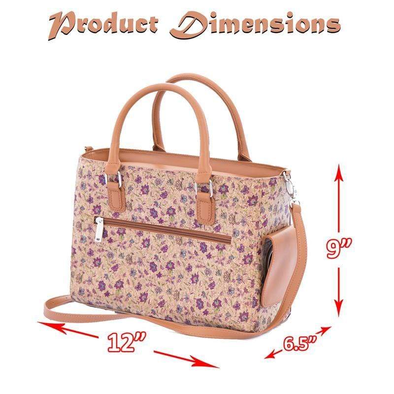 Accessories Winey Drink Purse in Purple Flower Cork WineyBitchesCo