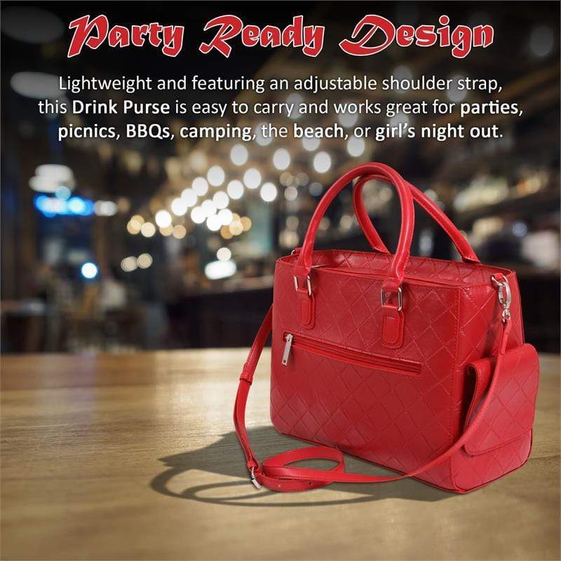 Accessories Winey Drink Purse in Red Quilted WineyBitchesCo