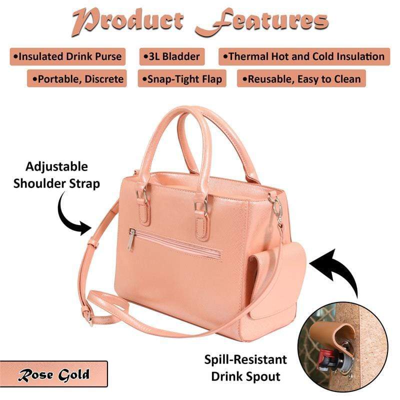 Accessories Winey Drink Purse in Rose Gold Birmingham WineyBitchesCo