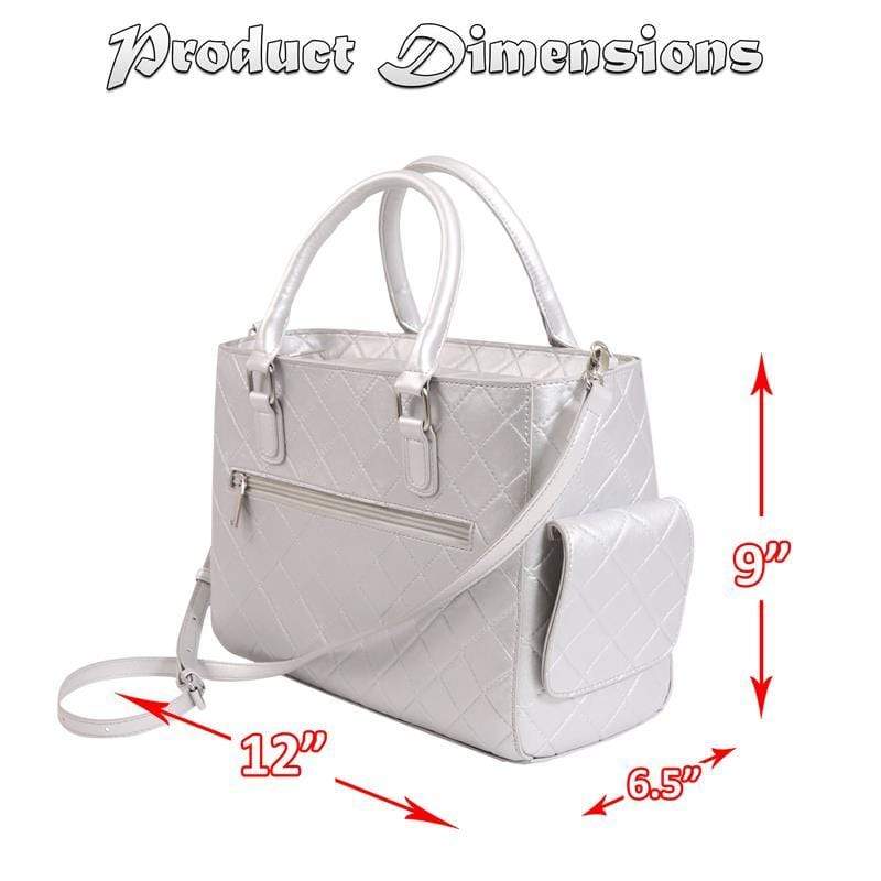 Accessories Winey Drink Purse in Silver Quilted WineyBitchesCo