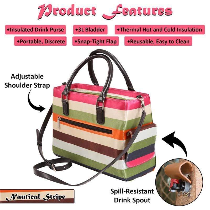 Accessories Winey Drink Purse in Stripe WineyBitchesCo