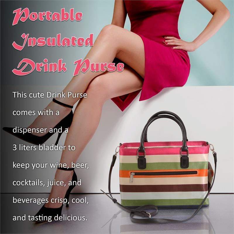 Accessories Winey Drink Purse in Stripe WineyBitchesCo