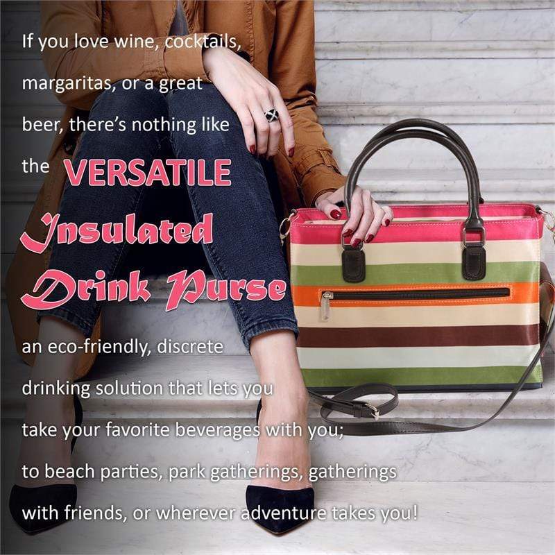 Accessories Winey Drink Purse in Stripe WineyBitchesCo