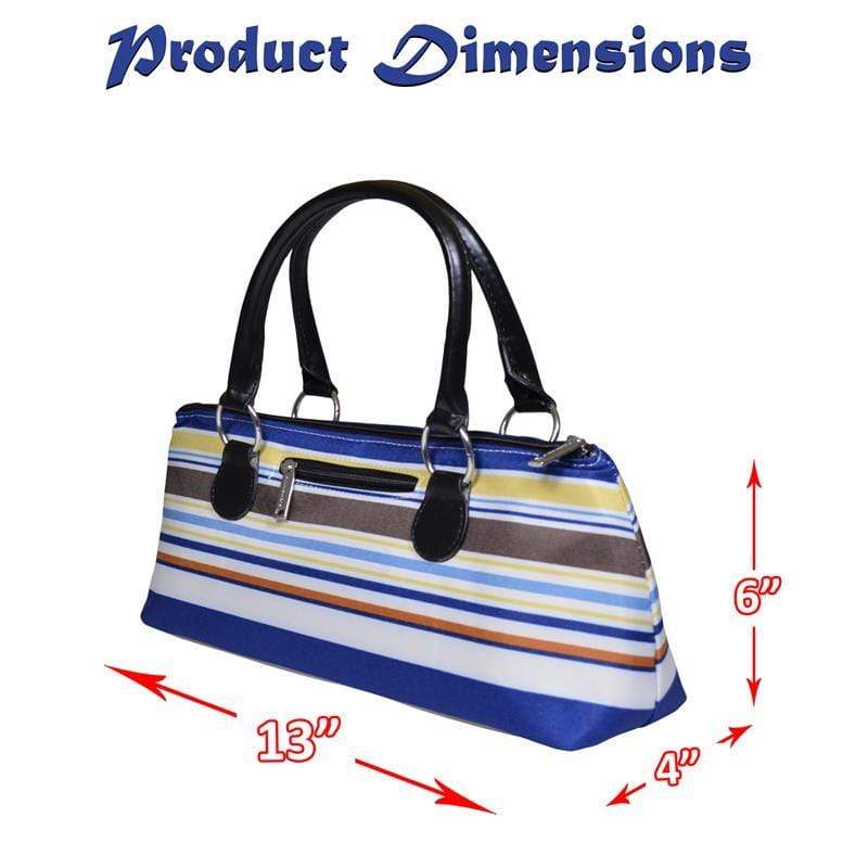 Accessories Winey Wine Clutch Purse- Blue Nautical Stripe WineyBitchesCo