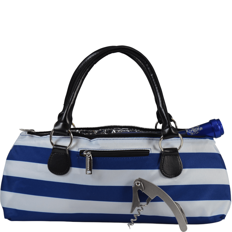 Accessories Winey Wine Clutch Purse- Blue Stripe WineyBitchesCo