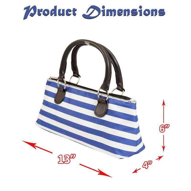 Accessories Winey Wine Clutch Purse- Blue Stripe WineyBitchesCo
