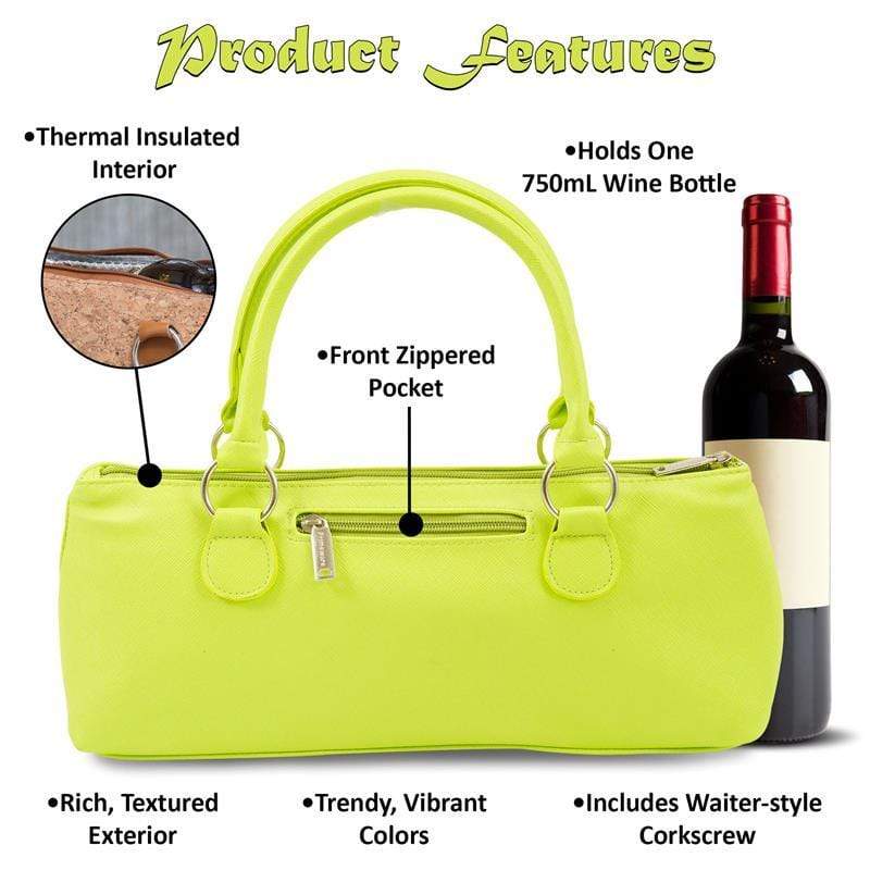 Accessories Winey Wine Clutch Purse- Lime Green Birmingham WineyBitchesCo