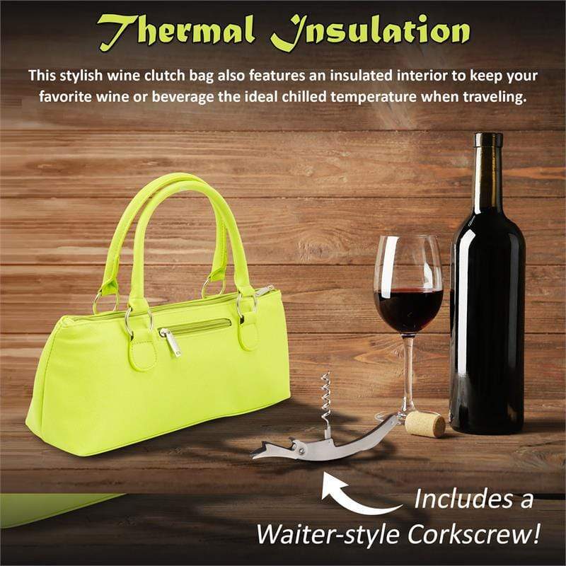 Accessories Winey Wine Clutch Purse- Lime Green Birmingham WineyBitchesCo