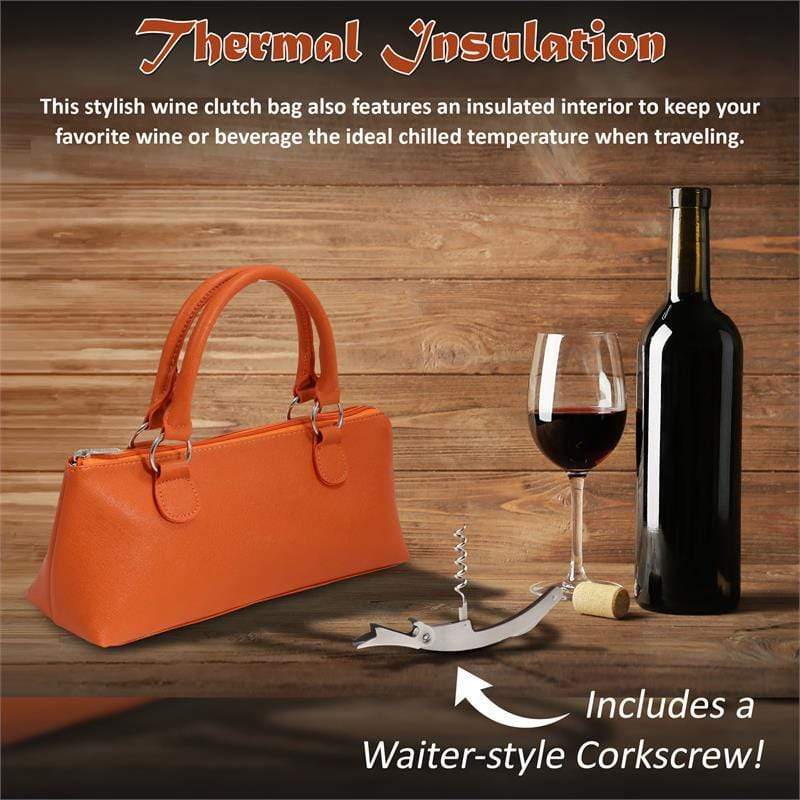 Accessories Winey Wine Clutch Purse- Orange Birmingham WineyBitchesCo