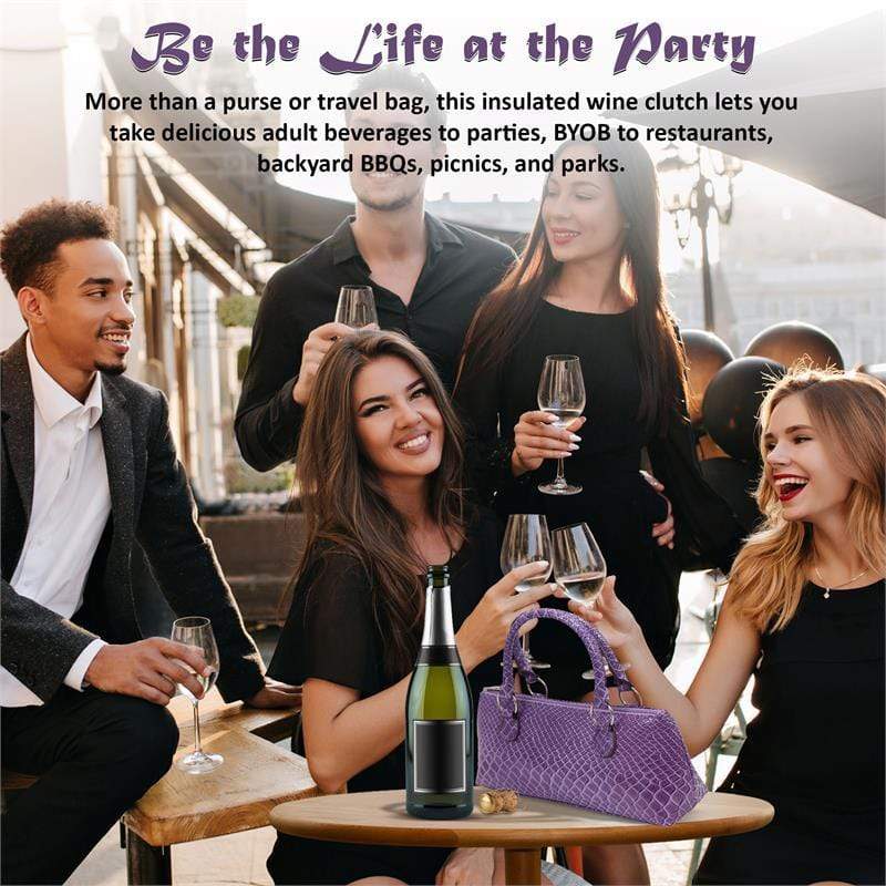 Accessories Winey Wine Clutch Purse- Purple Burmese WineyBitchesCo