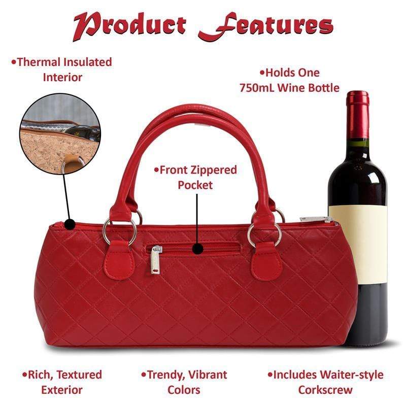 Accessories Winey Wine Clutch Purse- Red Quilted WineyBitchesCo