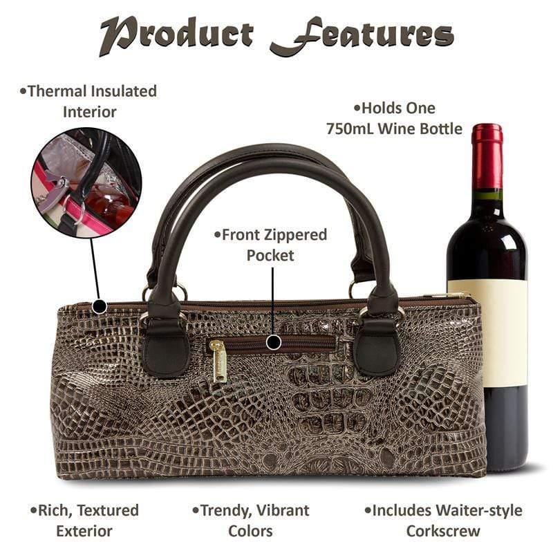 Accessories Winey Wine Clutch Purse- Sassy Copper Brown WineyBitchesCo