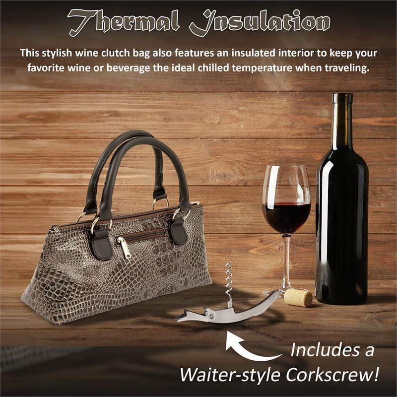 Accessories Winey Wine Clutch Purse- Sassy Copper Brown WineyBitchesCo