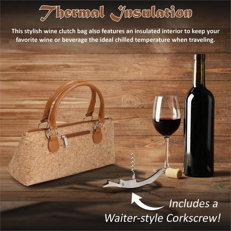 Accessories Winey Wine Clutch Purse- Silver Cork WineyBitchesCo