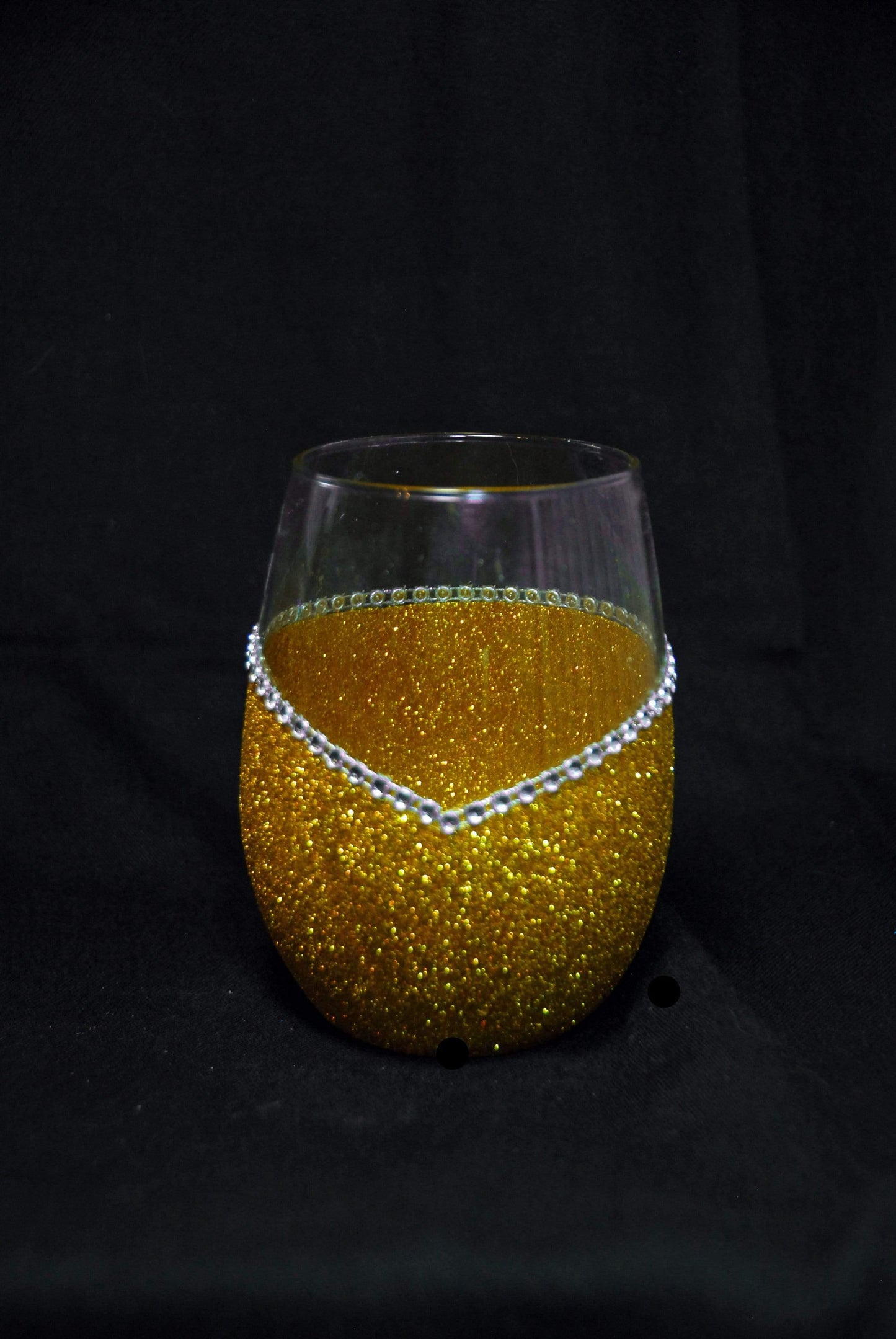 Carolina Panthers Bling Stem or Stemless Wine Glasses-Choose your color - Winey Bitches - Wine- Women- K9's