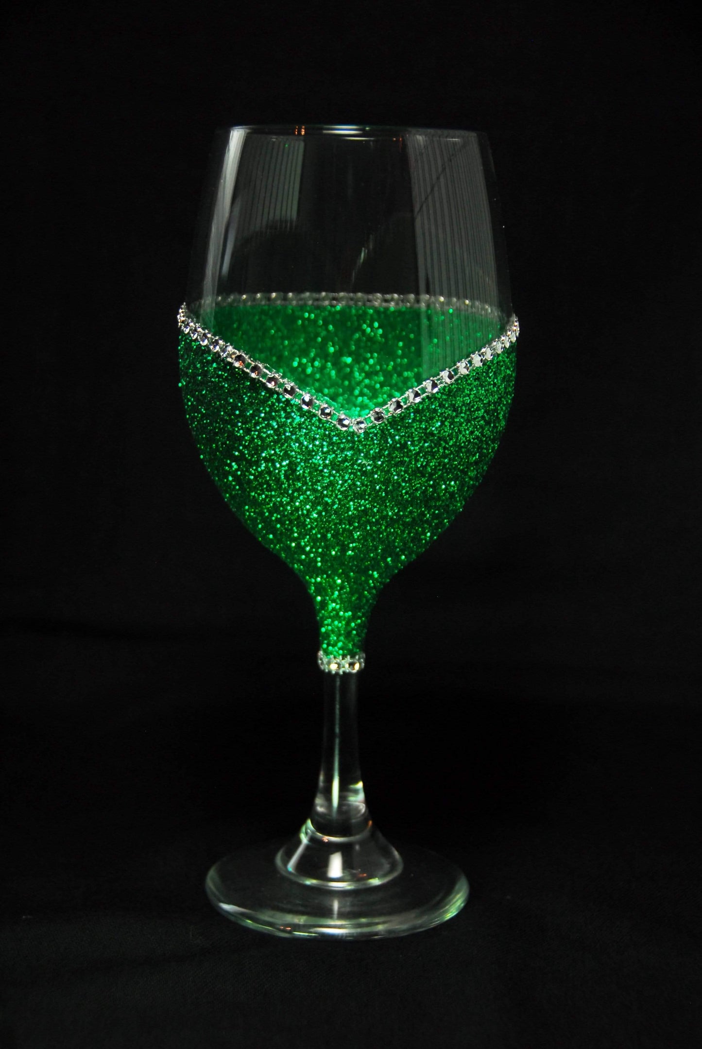 New Orleans Saints Bling Stem or Stemless Wine Glasses-Choose your color - Winey Bitches - Wine- Women- K9's