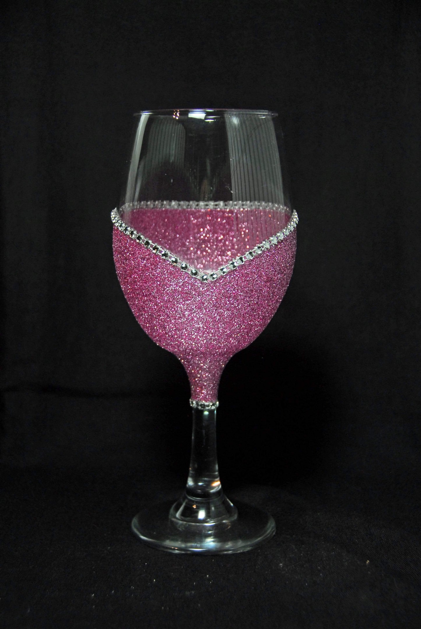 Carolina Panthers Bling Stem or Stemless Wine Glasses-Choose your color - Winey Bitches - Wine- Women- K9's