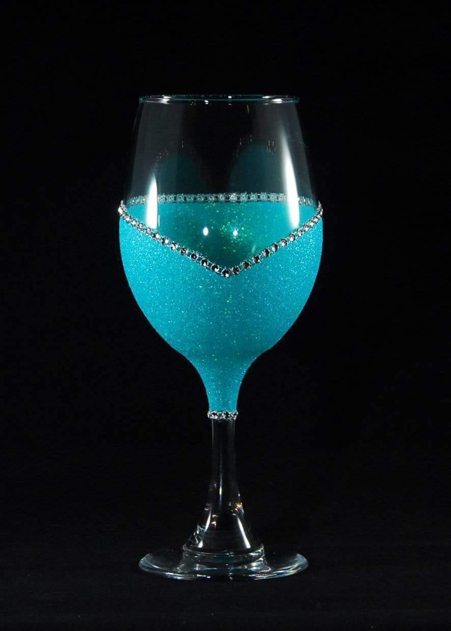 Atlanta Falcons Bling Stem or Stemless Wine Glasses-Choose your color - Winey Bitches - Wine- Women- K9's
