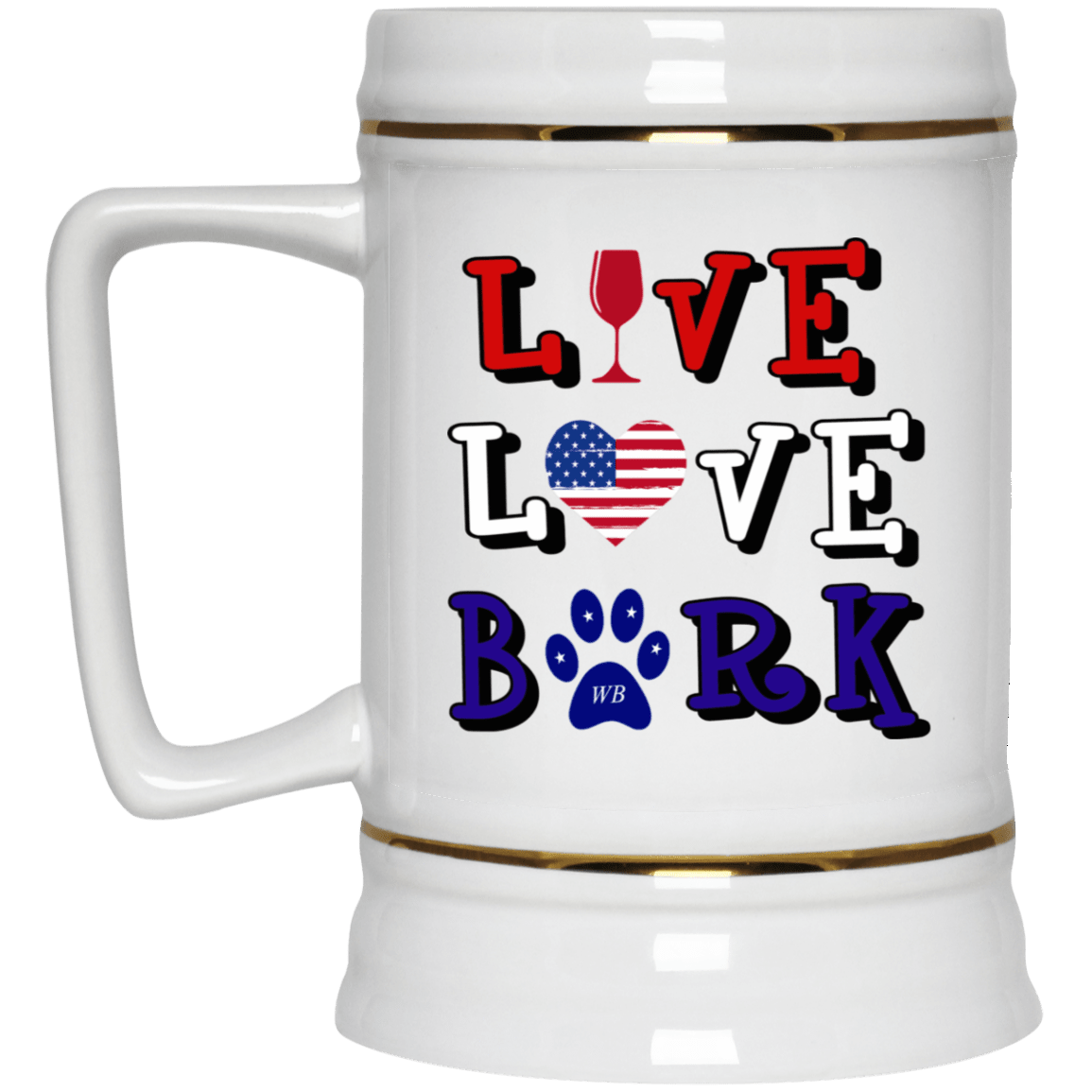 Drinkware White / One Size WineyBitches.Co Beer Stein 22oz. WineyBitchesCo