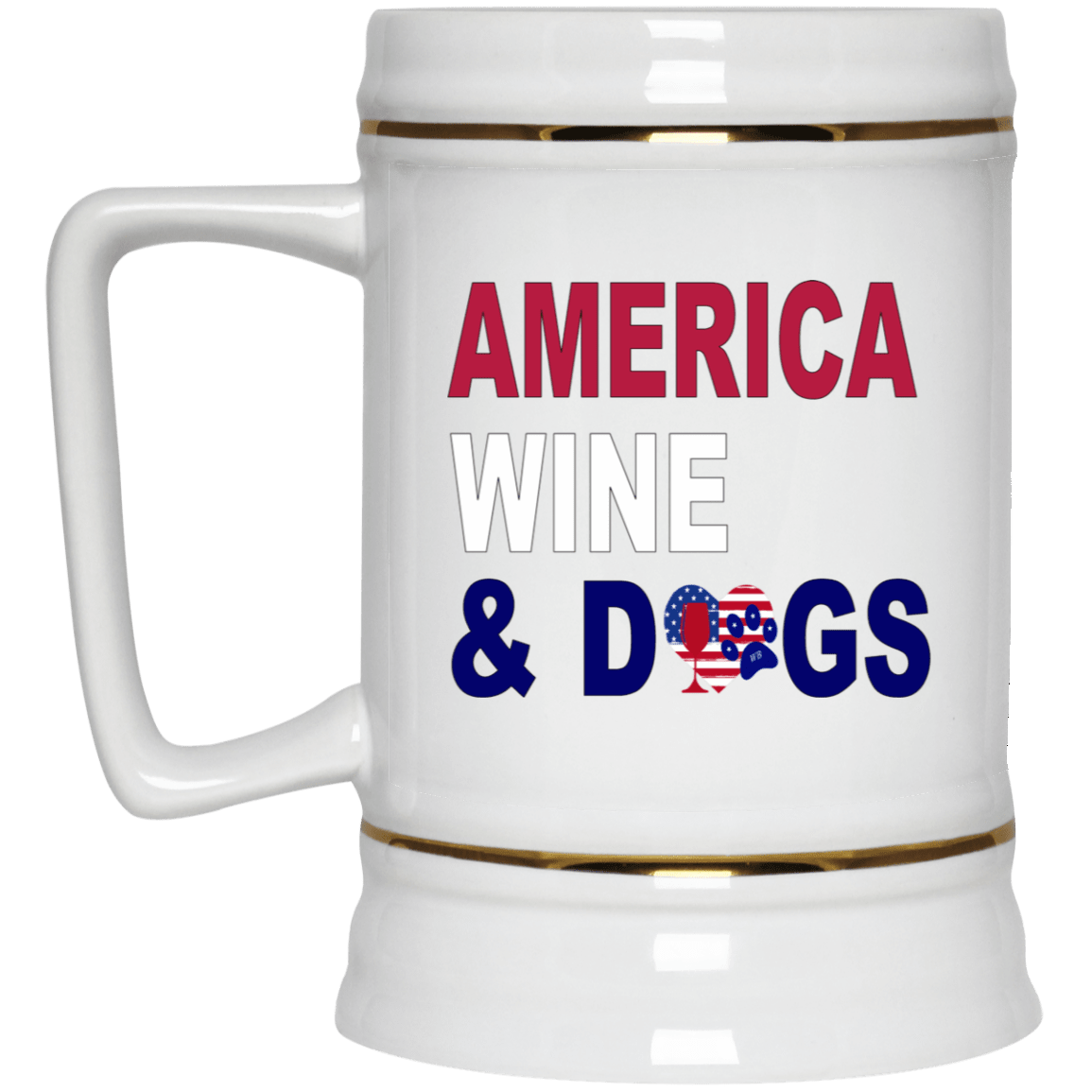 Drinkware White / One Size WineyBitches.Co Beer Stein 22oz. WineyBitchesCo