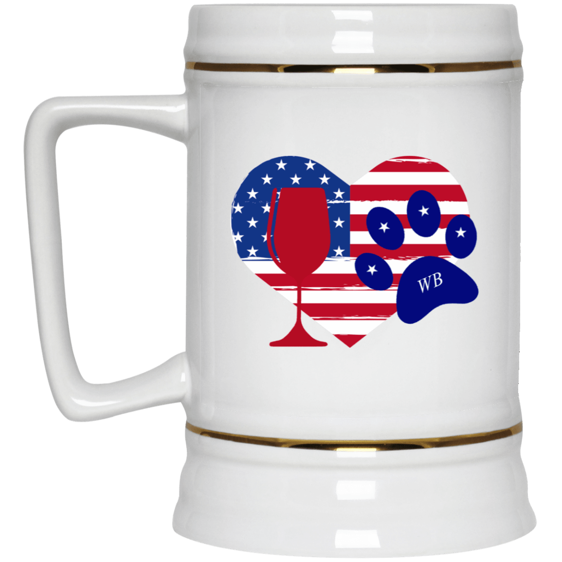 Drinkware White / One Size WineyBitches.Co Beer Stein 22oz. WineyBitchesCo