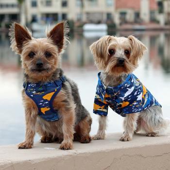 Doggie Hawaiian Camp Shirt - Island Sharks - Winey Bitches - Wine- Women- K9's