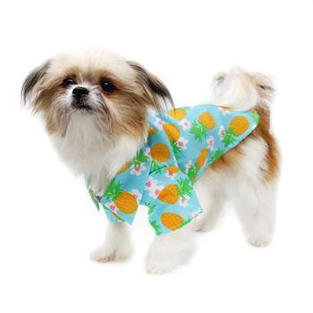 Doggie Hawaiian Camp Shirt -Pineapple Luau - Winey Bitches - Wine- Women- K9's