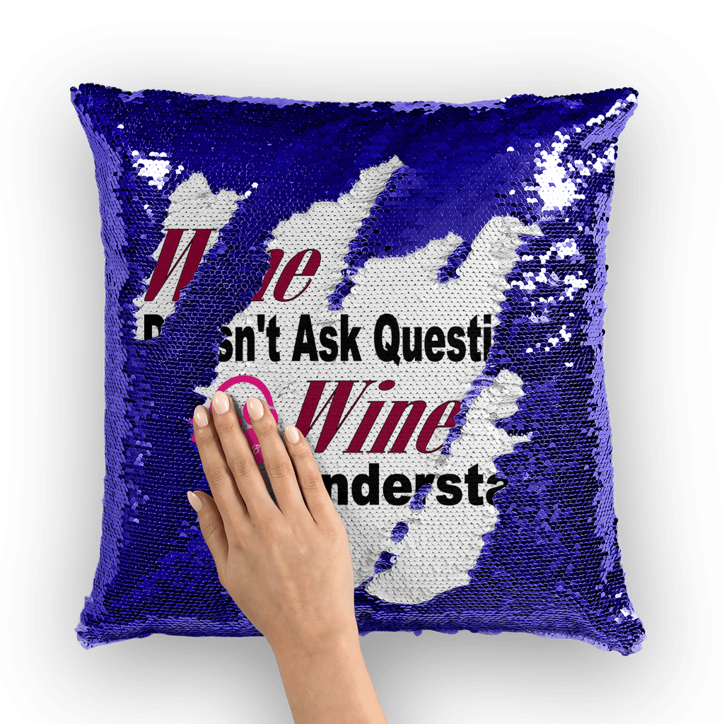 Wine Understands Collection Sequin Cushion Cover - WineyBitches.Co - Winey Bitches