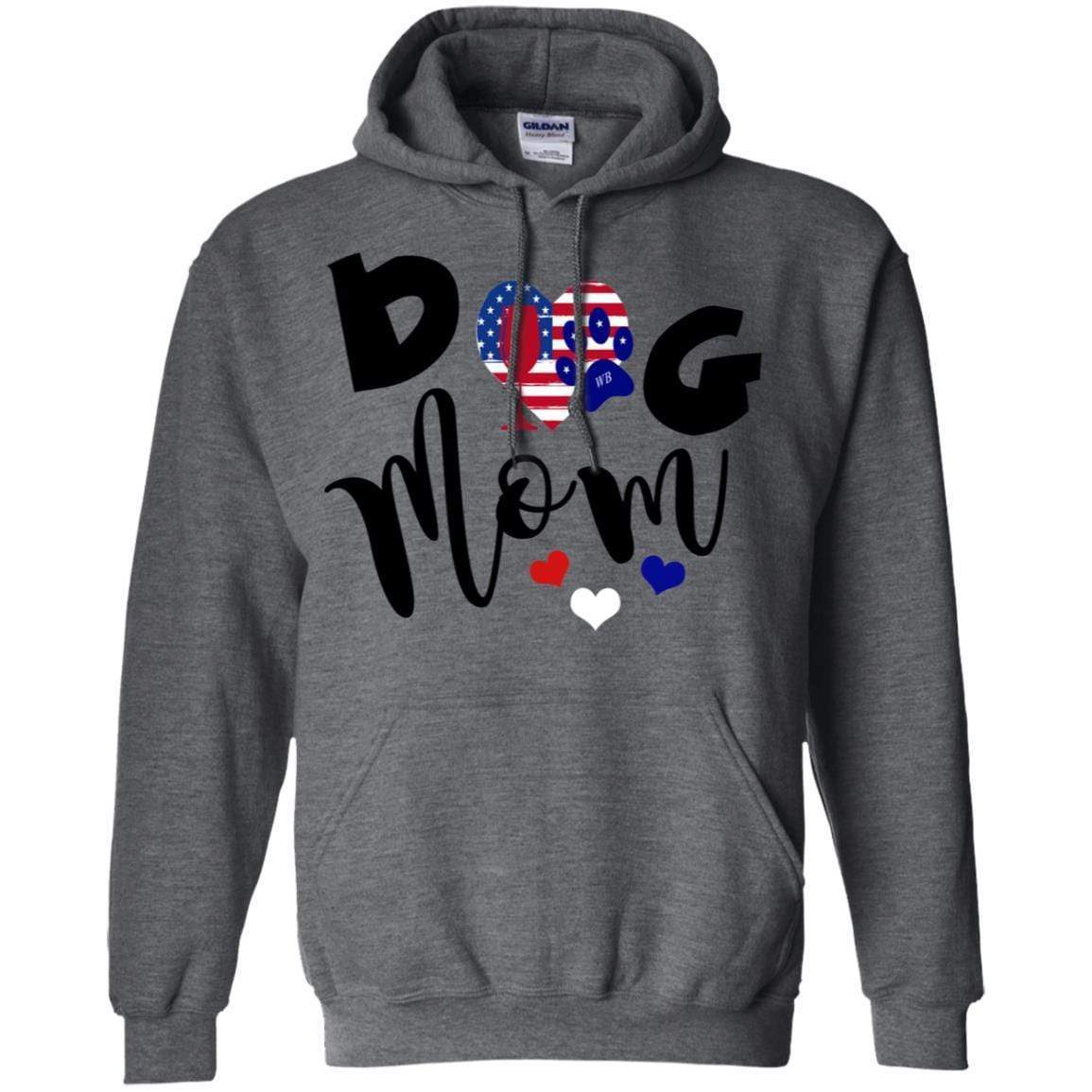 Sweatshirts Dark Heather / S WineyBitches.Co Dog Mom Pullover Hoodie 8 oz. WineyBitchesCo