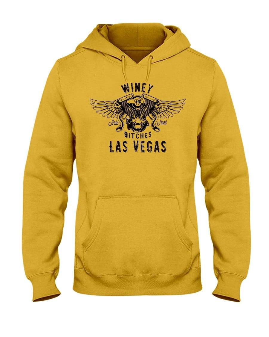 Sweatshirts Gold / S Winey Bitches "Ride Hard Las Vegas" 50/50 Hoodie WineyBitchesCo