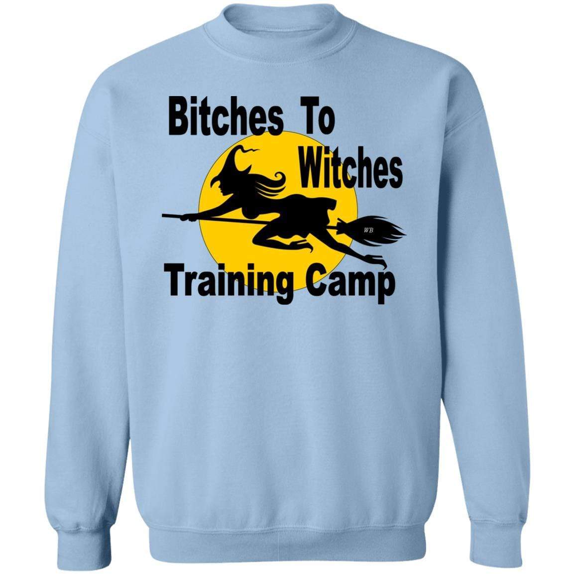 Sweatshirts Light Blue / S WineyBitches.Co "Bitches To Witches Training Camp" Crewneck Pullover Sweatshirt 8 oz. WineyBitchesCo