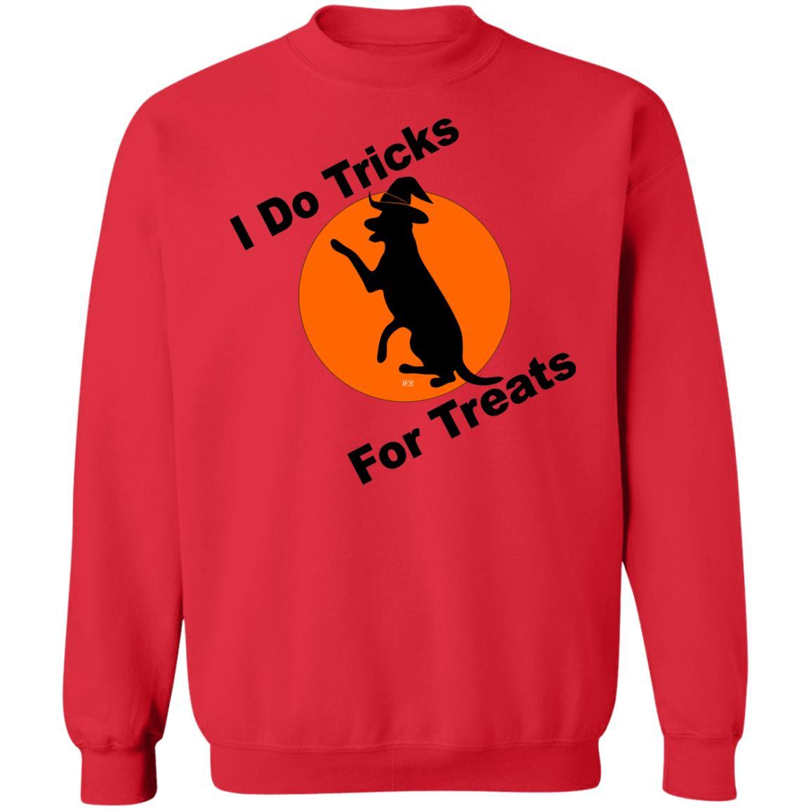 Sweatshirts Red / S WineyBitches.Co "I Do Tricks For Treats" Dog-Crewneck Pullover Sweatshirt 8 oz. WineyBitchesCo